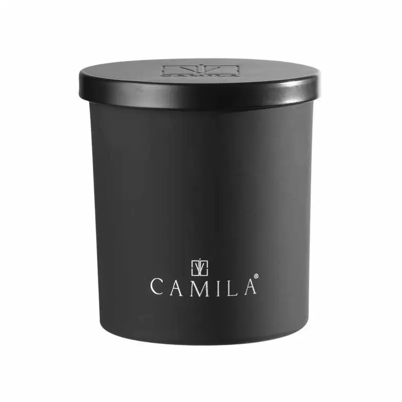 CANDELA PROFUMATA CAMILA  IN VASETTO DI VETRO 140G FRAGRANZA LIQUIRIZA CML24/816