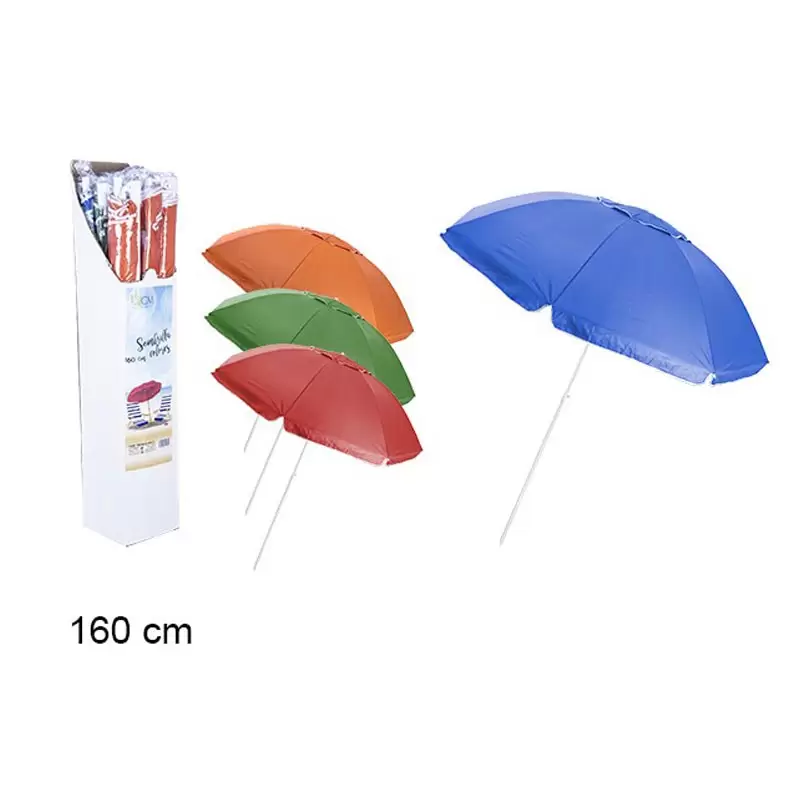OMBRELLONE DA SPIAGGIA IN VARI COLORI 160 CM - 106097