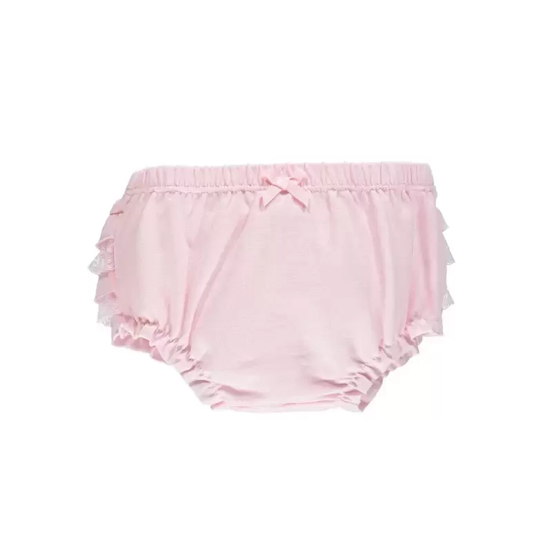 Coulotte mutandina anatomica inserti in pizzo Rosa BF3817 TG. 6 Mesi