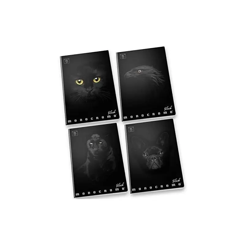 10 QUADERNI PIGNA MONOCROMO BLACKRIGHI SCUOLE MEDIE E SUPERIORI