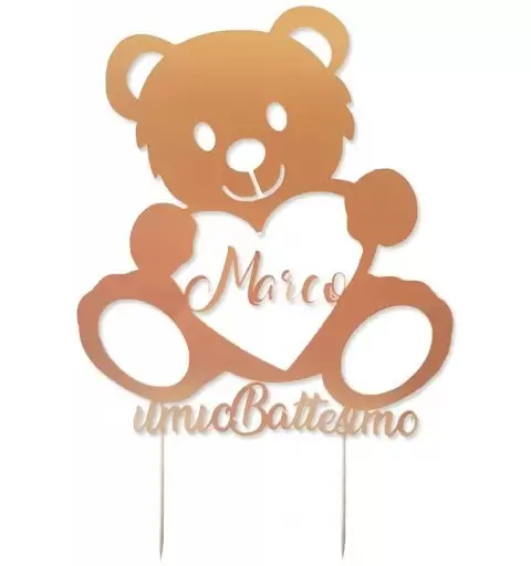 CAKE TOPPER ORSETTO PERSONALIZZABILE