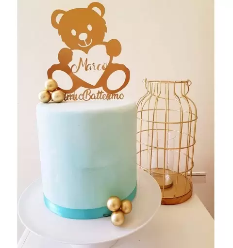 CAKE TOPPER ORSETTO PERSONALIZZABILE