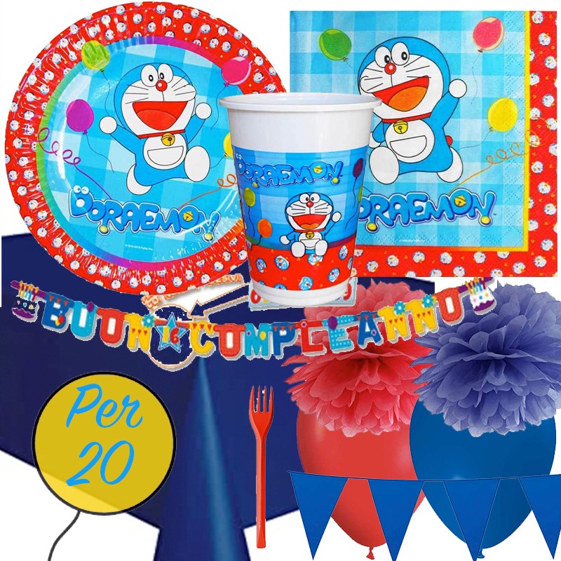 Set compleanno Doraemon per 40 bambini