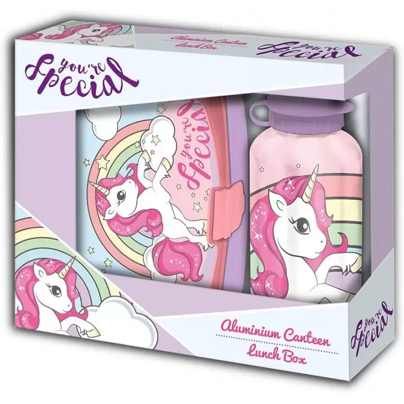 SET MERENDA UNICORNO YOU'RE SPECIAL LUNCH BOX