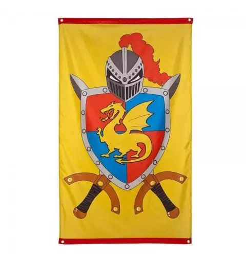 DECORAZIONE MURALE CAVALIERI MEDIOEVALI 90 X 150 CM - 44008