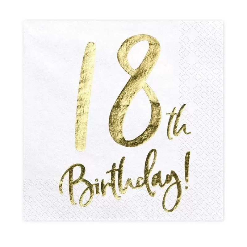 Tovaglioli 18 Anni Bianco/Oro SP33-77-18-008