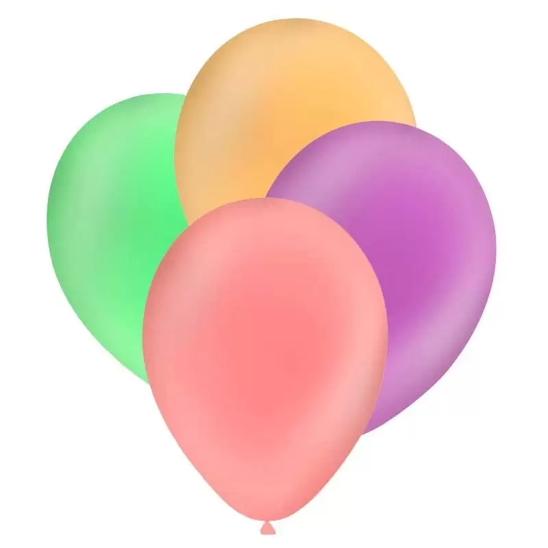100 PALLONCINI IN LATTICE FLUO 30 CM ASSORTITI