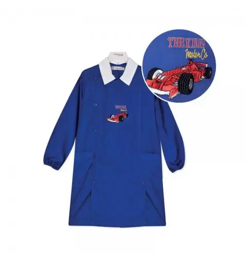 Grembiule scuola Bambino Blu  ricamo  Formula 1 L214 - TG 8 anni/75