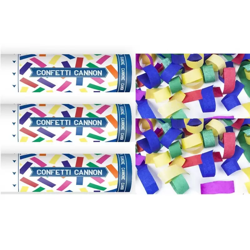 TUBI SPARA CORIANDOLI TUKN20 COLORATI 3 pz.