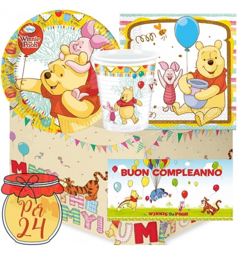 KIT N.38 WINNIE THE POOH CON DECORAZIONE MURALE