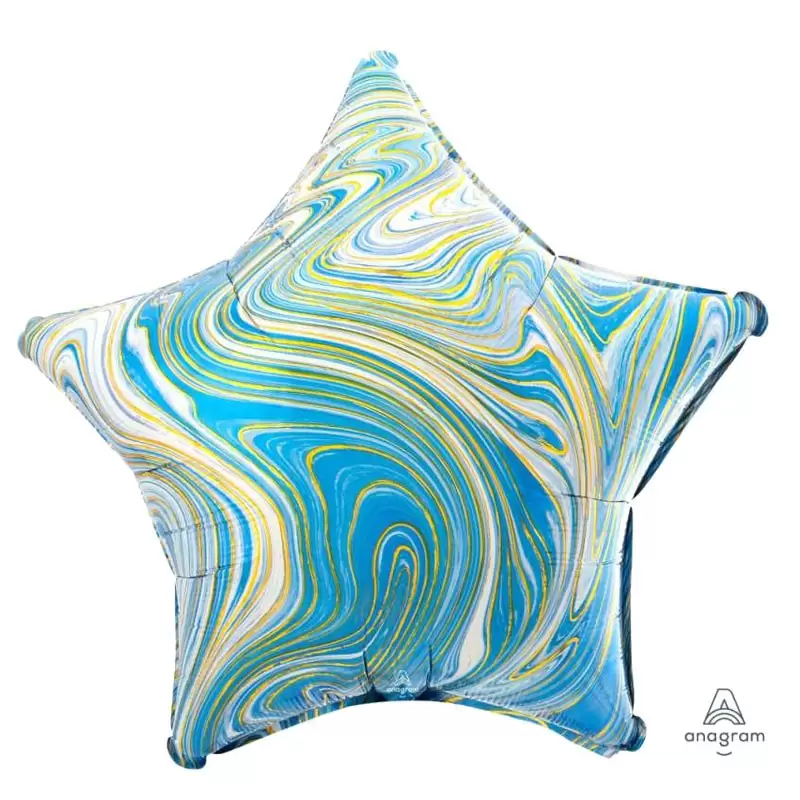PALLONCINO FOIL STELLA MARBLEZ - EFFETTO MARMO BLU 18 45 CM - 4209901
