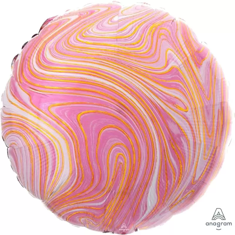 PALLONCINO FOIL TONDO MARBLEZ - EFFETTO MARMO ROSA 18 45 CM - 4208401
