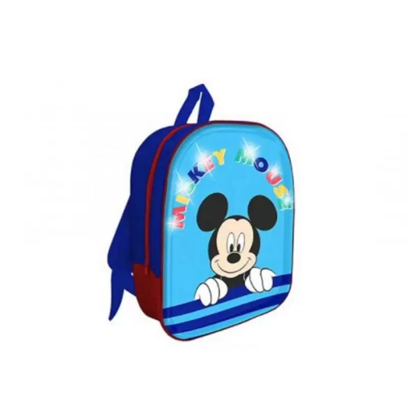 ZAINETTO ASILO 3D CON LED TOPOLINO 32 CM - MIC0621