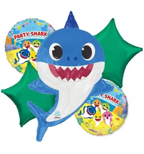 BOUQUET DI PALLONCINI PAPÀ SHARK N.2