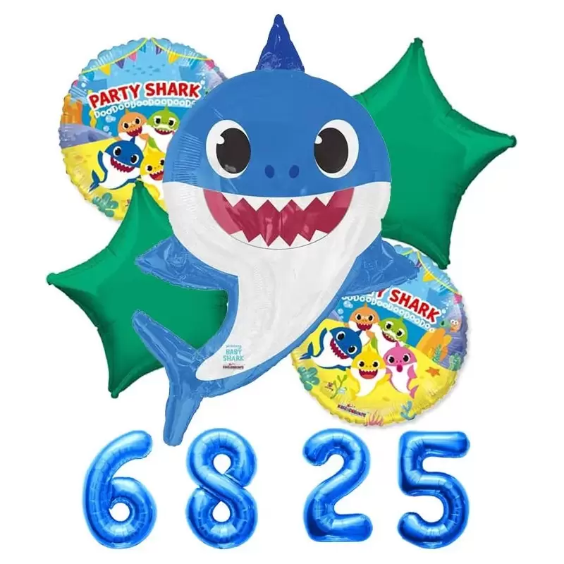 BOUQUET DI PALLONCINI PAPÀ SHARK N.3