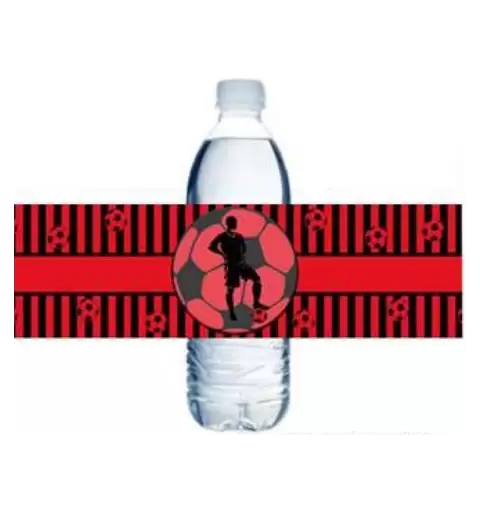 FASCETTA ADESIVA CALCIO ROSSO NERA - 1 PZ
