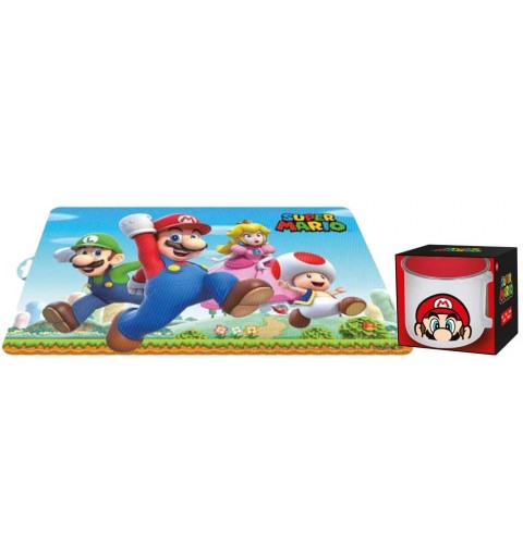 SET COLAZIONE SUPER MARIO - TOVAGLIETTA E TAZZA DI CERAMICA