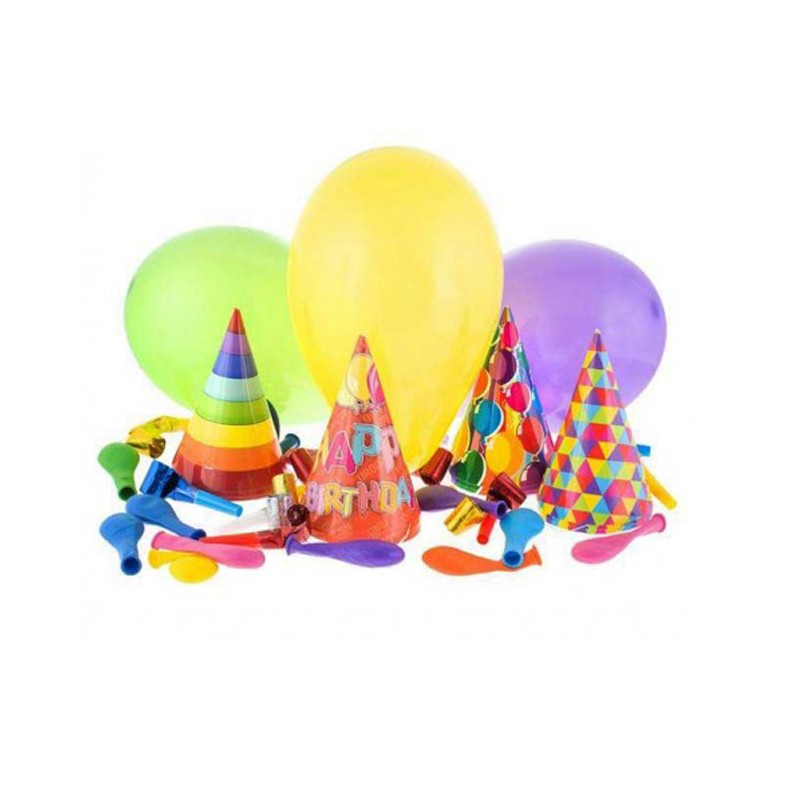 Assortimento di cappellini ,trombette e palloncini - Party set PZ-BAL12