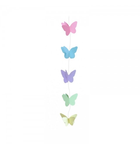 Ghirlanda Mini Farfalle Pastello 7cm x 2m WM-DWMP