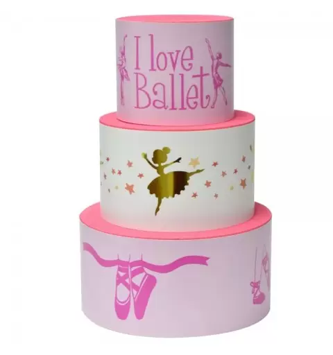 TORTA SCENOGRAFICA I LOVE BALLET BALLERINA ROSA VINILE