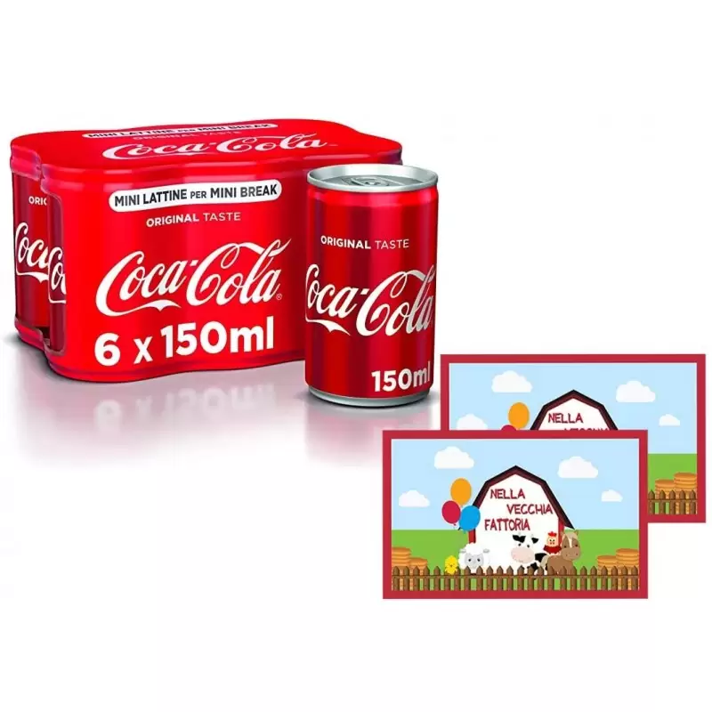 12 LATTINE DI COCA COLA CON FASCETTE FATTORIA