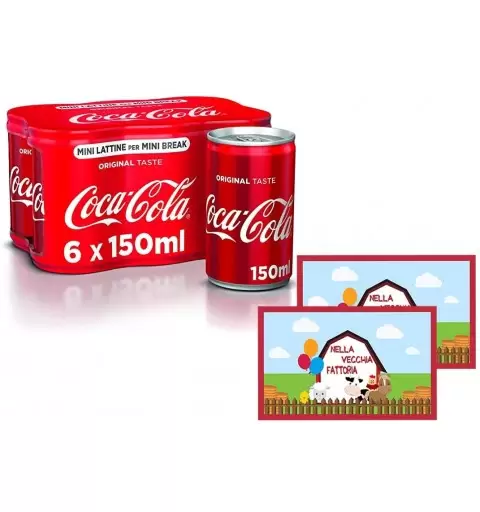 12 LATTINE DI COCA COLA CON FASCETTE FATTORIA