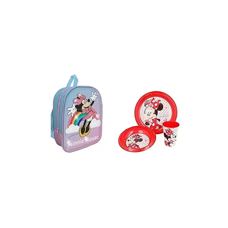 SET SCUOLA MINNIE N.13 - ZAINETTO E SET PAPPA