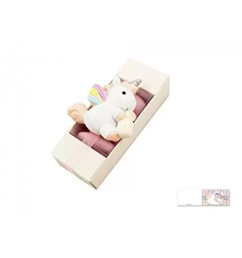 BOMBONIERE UNICORNI ROSA CALAMITA CON ASTUCCI BIANCHI – 12 PZ