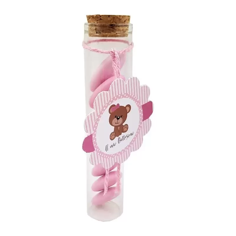 20 PROVETTE BATTESIMO ORSETTA ROSA CON CIOCOPASSION