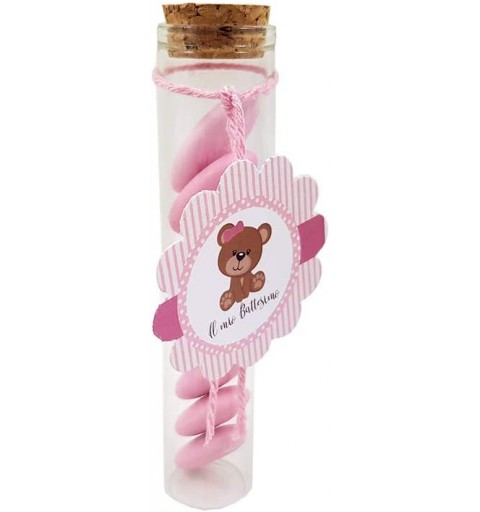 20 PROVETTE BATTESIMO ORSETTA ROSA CON CIOCOPASSION