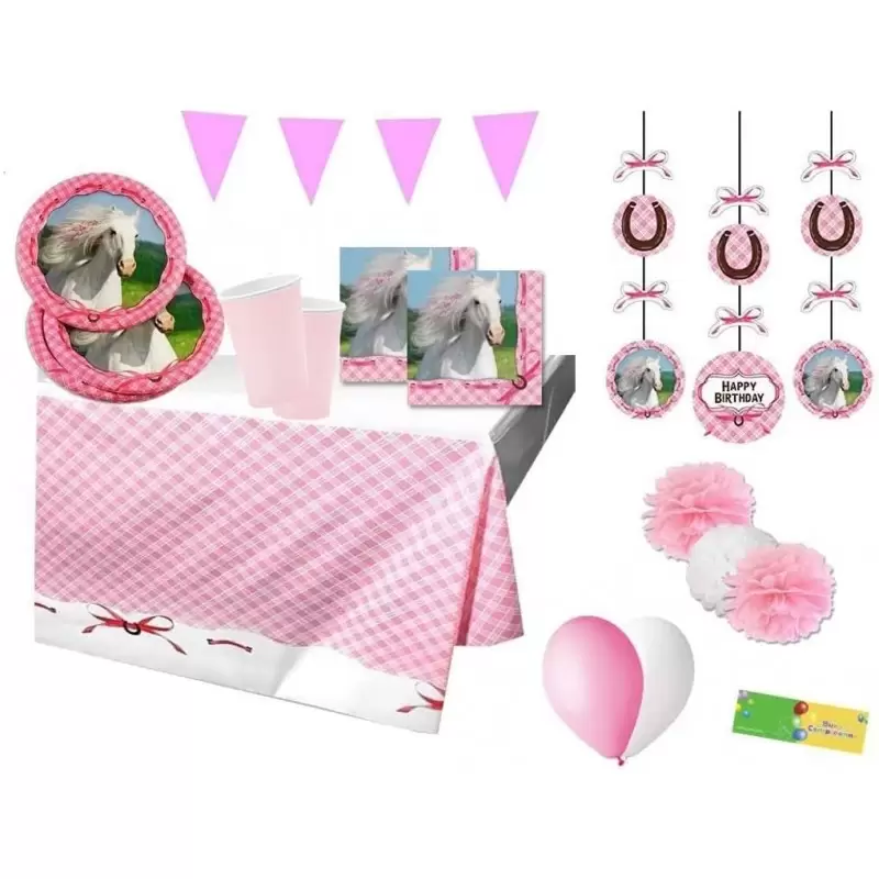 KIT N.57 CAVALLI ROSA - ADDOBBI PER LA TAVOLA
