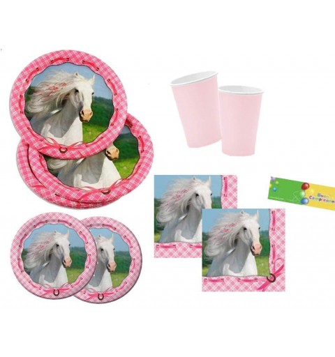 KIT N.47 CAVALLI ROSA – ACCESSORI TAVOLA PER 8