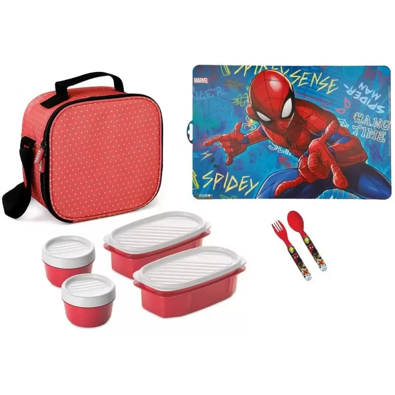 SET PRANZO SPIDERMAN CON BORSA TERMICA