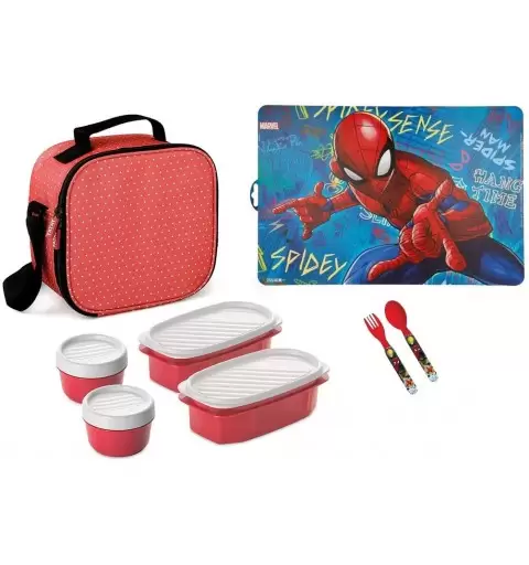 SET PRANZO SPIDERMAN CON BORSA TERMICA