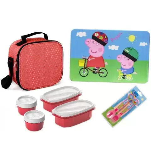 SET PRANZO PEPPA PIG CON BORSA TERMICA