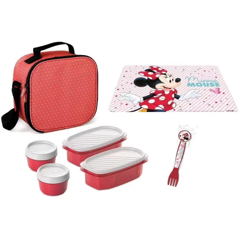 SET PRANZO MINNIE DISNEY CON BORSA TERMICA