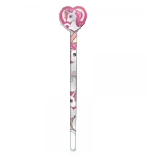 MATITA UNICORNO CON GOMMINA CUORE - 1 PZ