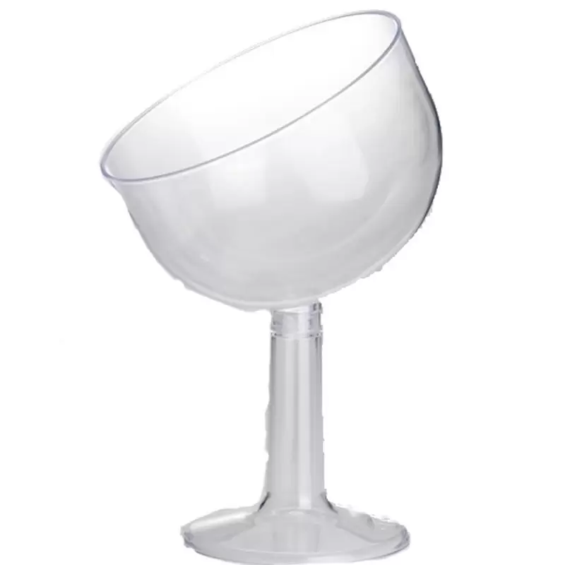 COPPA VINO IN PLASTICA INCLINABILE TRASPARENTE PER CONFETTATA 16 CM - 5NM15059IT