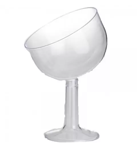 COPPA VINO IN PLASTICA INCLINABILE TRASPARENTE PER CONFETTATA 16 CM - 5NM15059IT