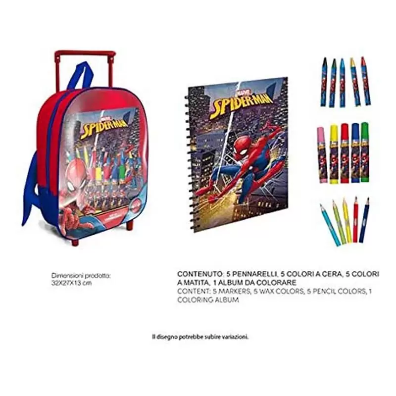 SET DA COLORARE SPIDERMAN CON TROLLEY - SP0667