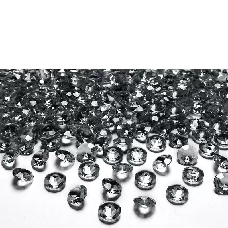 DIAMANTI DECORATIVI GRIGIO 12 MM CONFEZIONE DA 100 PZ - ADC12-091