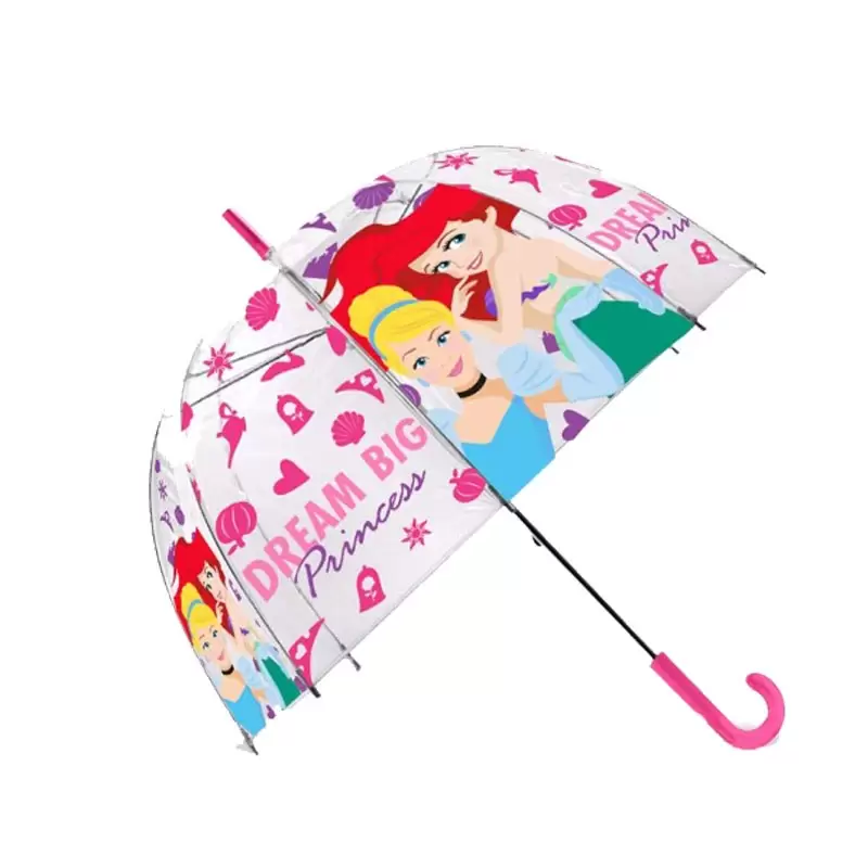 OMBRELLO A CAMPANA TRASPARENTE AUTOMATICA PRINCIPESSE DISNEY 46 CM - WD21491