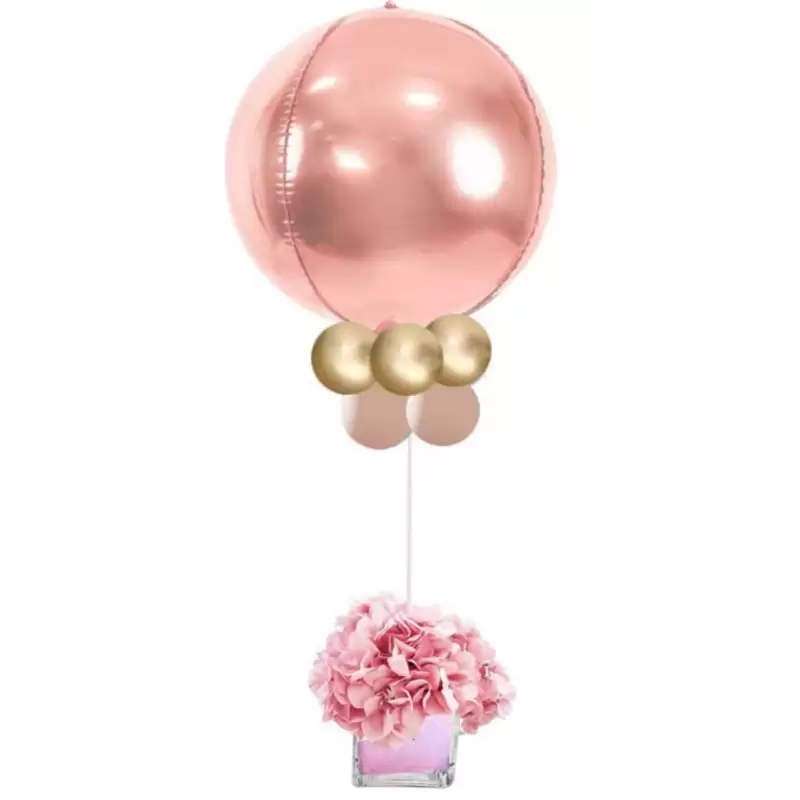 CENTROTAVOLA FLOREALE CON FOIL PALLA ROSE GOLD