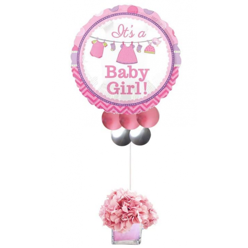 CENTROTAVOLA FLOREALE BABY SHOWER ROSA IT'S A GIRL