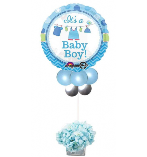 CENTROTAVOLA FLOREALE BABY SHOWER CELESTE IT'S A BOY