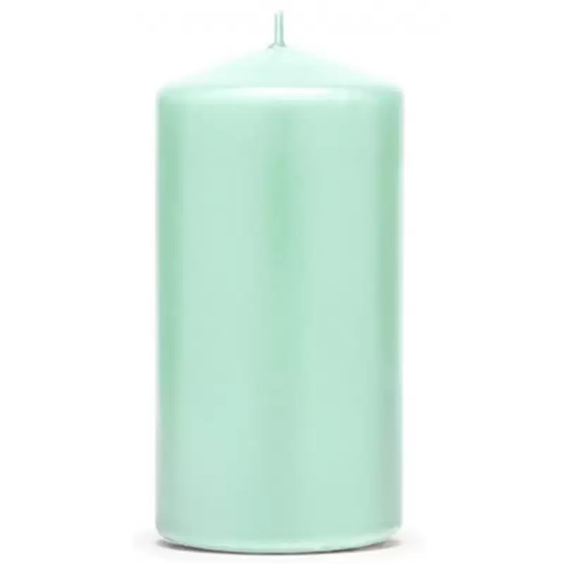 3 CANDELE VERDE MENTA OPACO 12 CM
