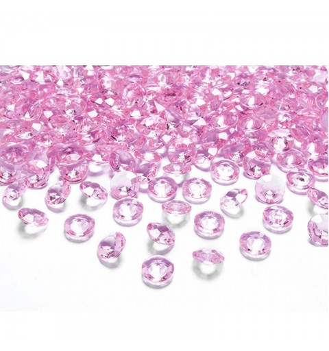 DIAMANTI DECORATIVI ROSA  12 MM CONFEZIONE DA 100 PZ - ADC12-081J