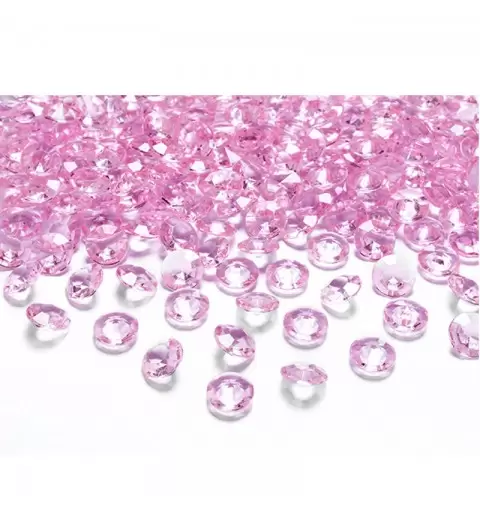 DIAMANTI DECORATIVI ROSA  12 MM CONFEZIONE DA 100 PZ - ADC12-081J