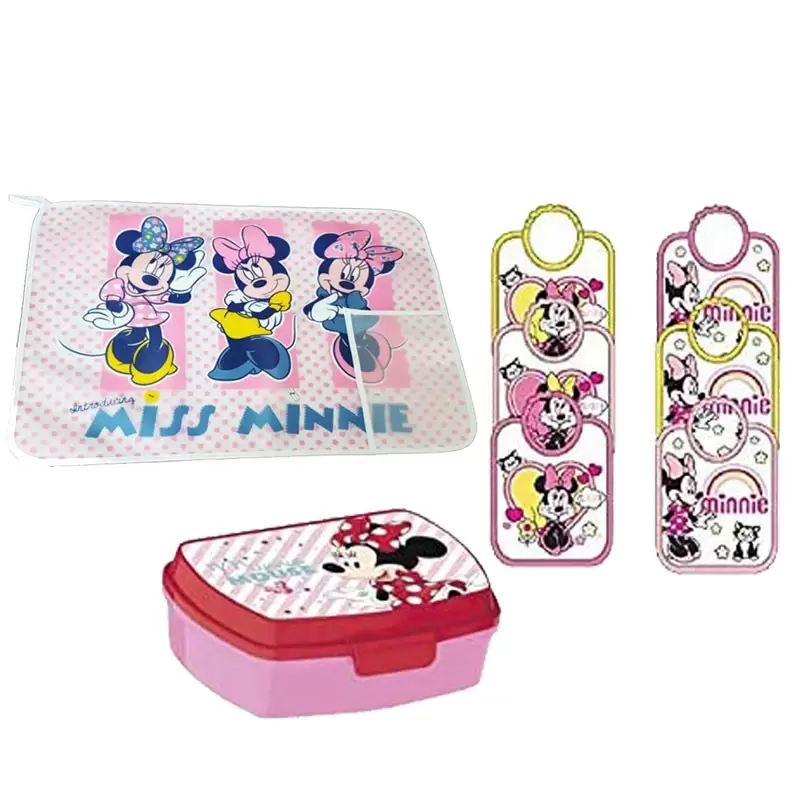 BAVAGLINI TOVAGLIETTA E PORTA MERENDA MINNIE – SET ASILO