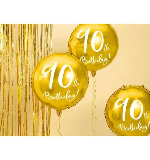PALLONCINO FOIL 90 ANNI ORO
